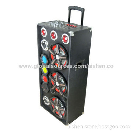 Trolley Speaker with Dancing Water, EQ/USB/SD/FM/Remote Control/LED Light/Bluetooth